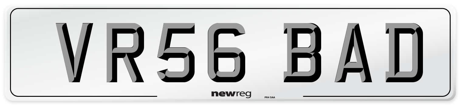 VR56 BAD Number Plate from New Reg